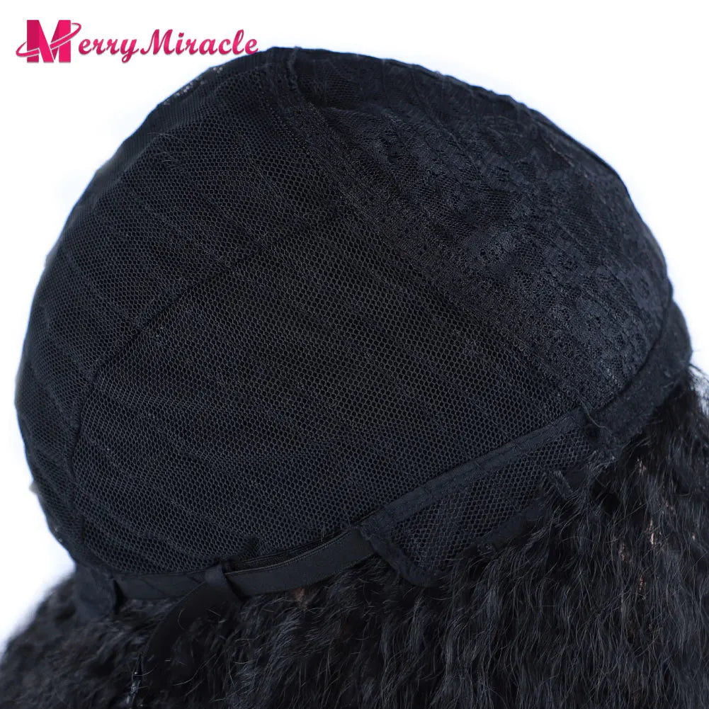 Long Kinky Curly Ombre Color Synthetic Wigs for Black Women Black Blonde Ginger White Hair Afro Kinky Curly Synthetic Hair Wigs