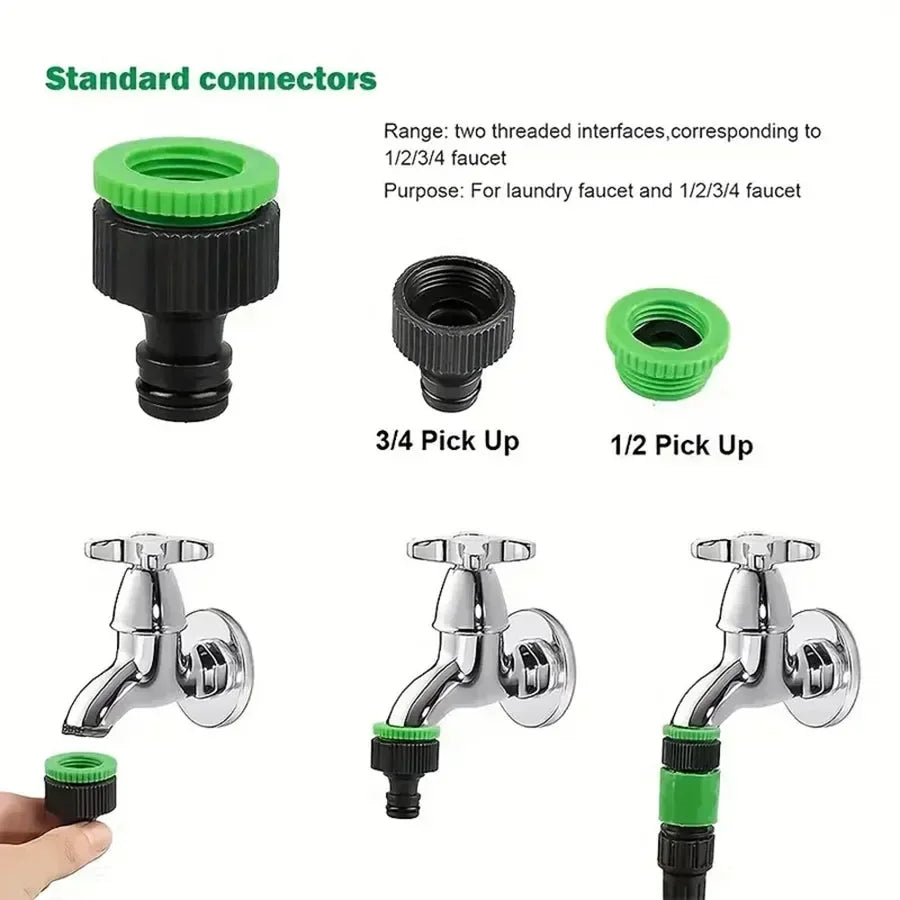 25FT-200FT Garden Hose Expandable Magic Water Pipes Home Garden Daily Watering Tools High-Pressure Car Wash Cleaning Water Gun