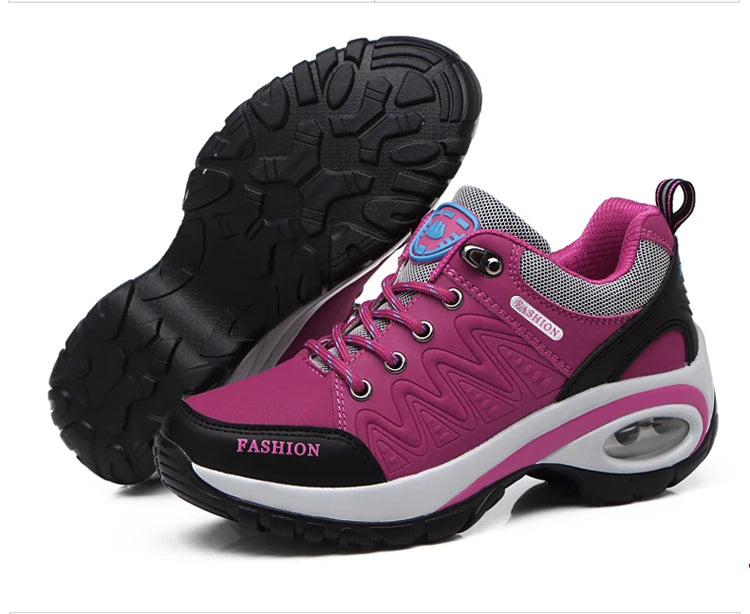 Brand Luxury Womens Sneakers Casual Breathable Tennis Shoes for Women Fashion Lace Up Platform Trainers Women's Hiking Shoes