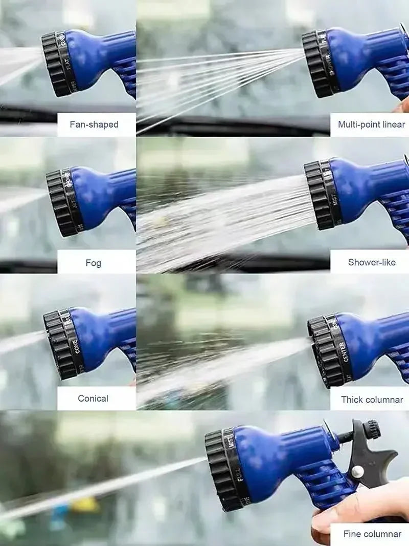 25FT-200FT Garden Hose Expandable Magic Water Pipes Home Garden Daily Watering Tools High-Pressure Car Wash Cleaning Water Gun