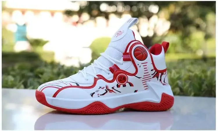 Fashionable High-top Waterproof Leather Basketball Shoes For Men Winter New Arrival Slip-on Motorcycle Boots