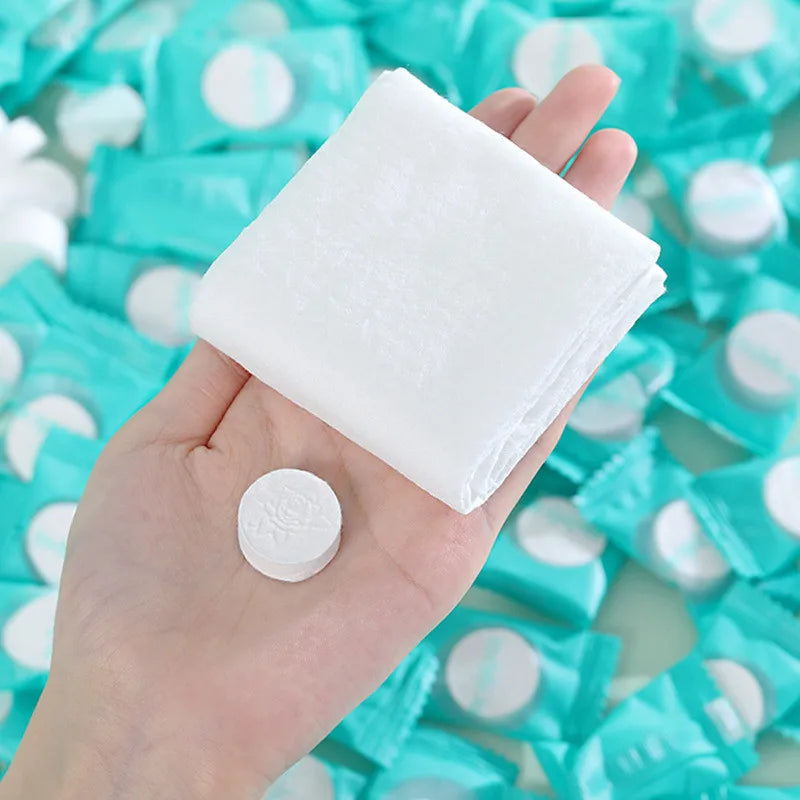 Compressed Towel Disposable Towel Travel Non-woven Face Towel Water Wet Wipe Face Care Tablet Outdoor Moistened Tissues 5/10pcs