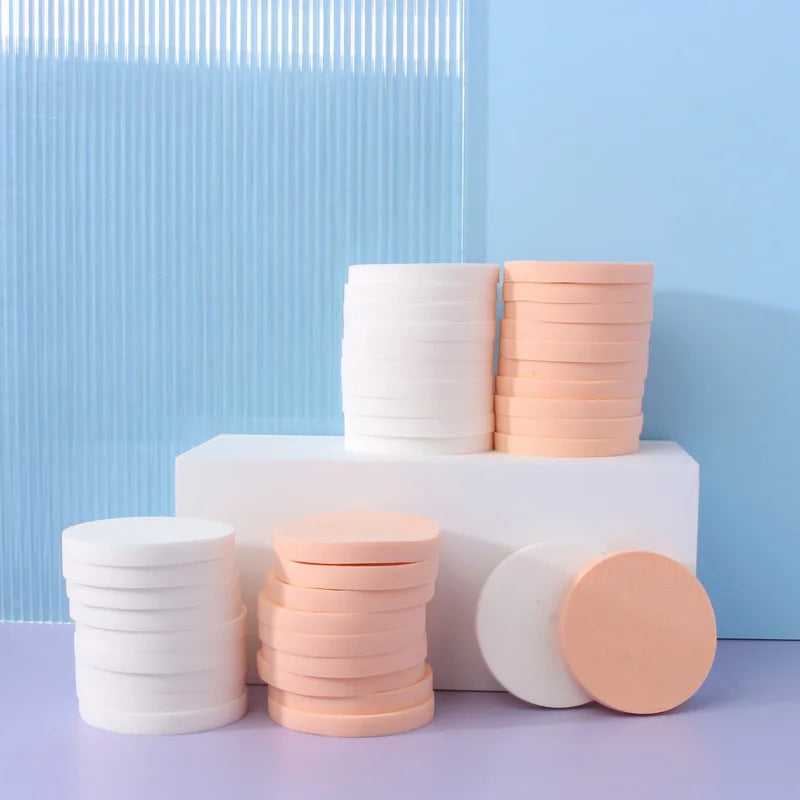 Makeup Artists Small Sponge Powder Puff Round Square Makeup Foundation Powder Puff Latex Face Puffs Dry and Wet Powder Puff