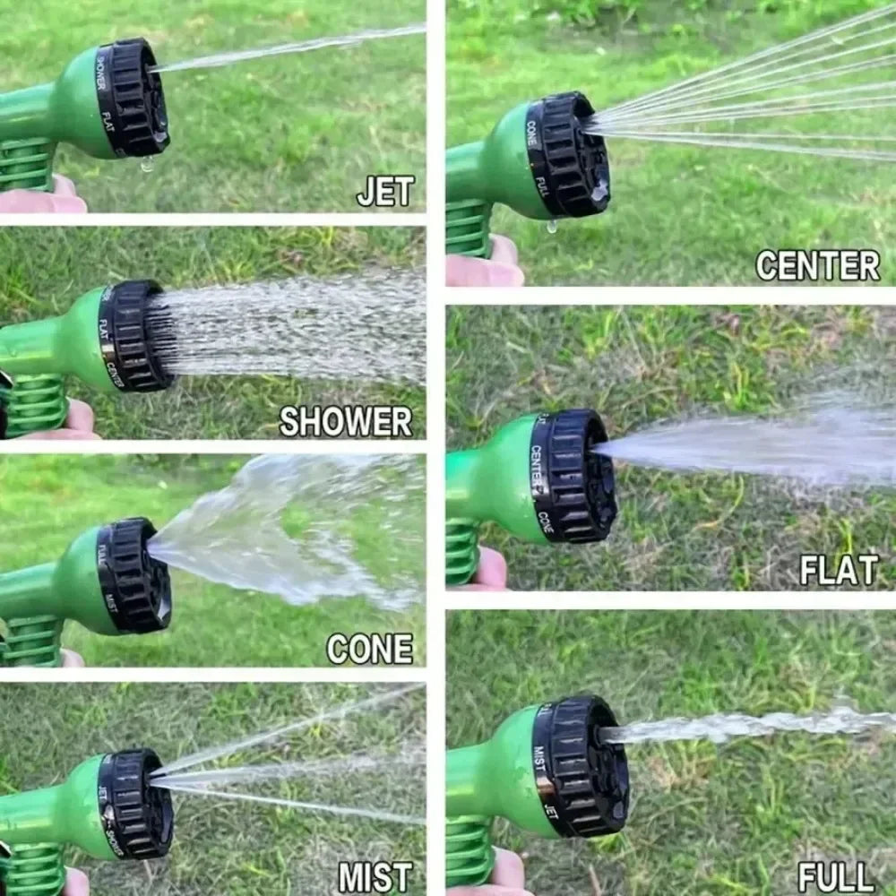 25FT-200FT Garden Hose Expandable Magic Water Pipes Home Garden Daily Watering Tools High-Pressure Car Wash Cleaning Water Gun