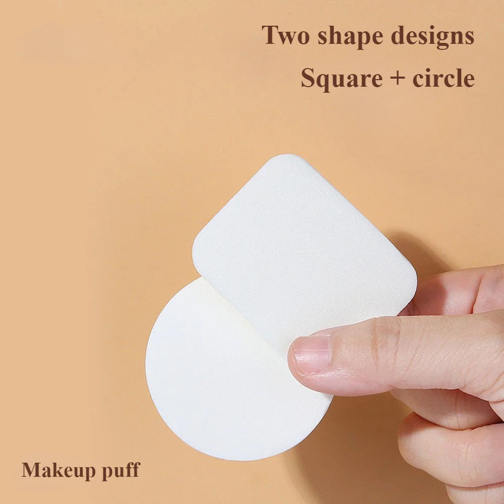 Makeup Artists Small Sponge Powder Puff Round Square Makeup Foundation Powder Puff Latex Face Puffs Dry and Wet Powder Puff