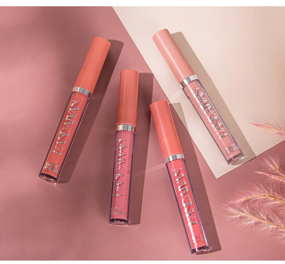 6Pcs Makeup Lipstick Liquid Velvet Matte Gloss Lip Red Lipstick Nude Women Long Lasting Waterproof Beauty Cosmetic Kit