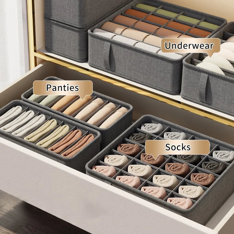Underwear Cabinet Drawer Organizer Socks Clothing Storage Box Wardrobe Organizer Clothes Ties Pants Bra Socks Storage Organizers